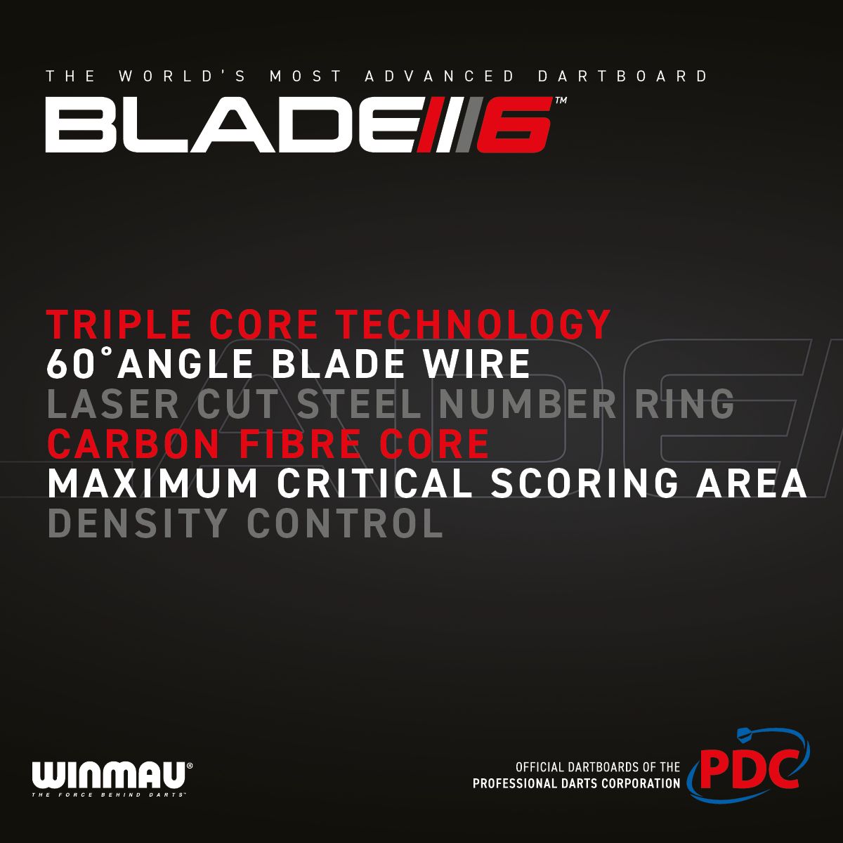 Winmau Blade 6 Triple Core - Dartbord