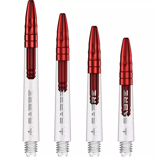 Mission Sabre Dart Shafts Clear - Red Top