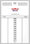 Bull's Glass Scoreboard 56x40cm